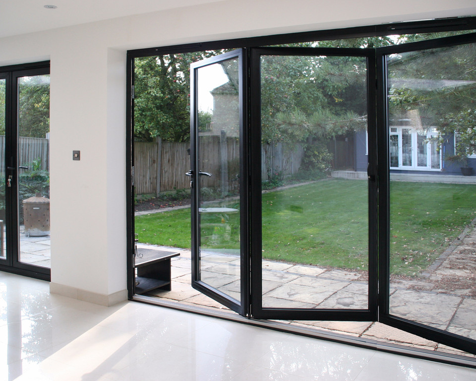 New black scenic door without mullion